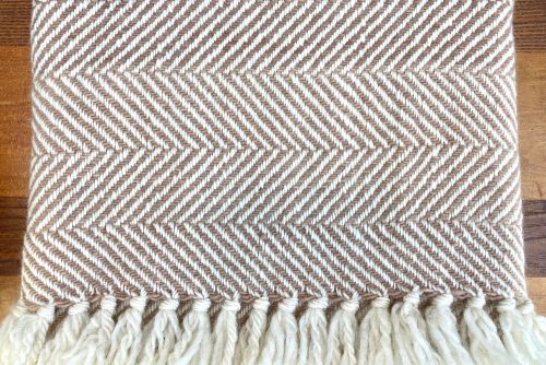 Close up of the Pisgah Blanket woven by Local Cloth.