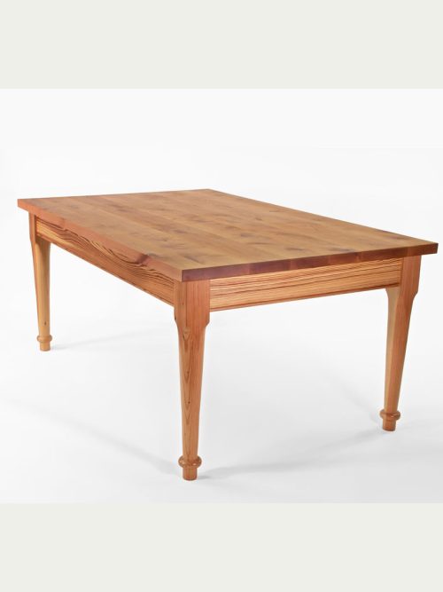 Handmade farm table by Tom Elman.