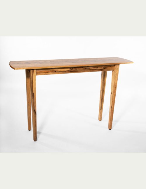 Hall table hade from sustainably grown black limba by Robin South.