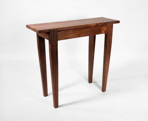 Walnut hall table handcrafted by Timothy Gastrock.