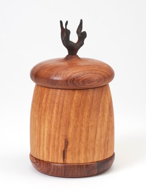 Handcrafted mahogany vessel by artist Lee Area.