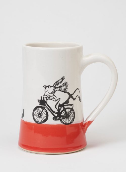 Ale on Wheels ceramic mug by Darn Pottery.