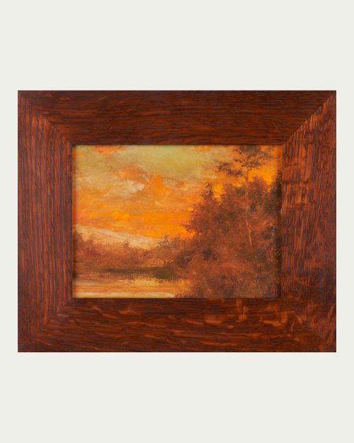 An original oil painting titled A Fiery Sky by Shawn Krueger.