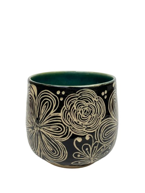 Ceramic sipper cup handcrafted by Tangled Studios in TN.