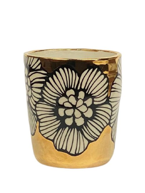 Gold dogwood tumbler by Hsieh Clay SF.