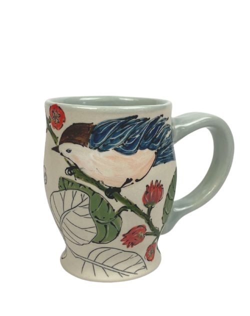 Porcelain irish coffee mug handmade by Rebekah Stickland.