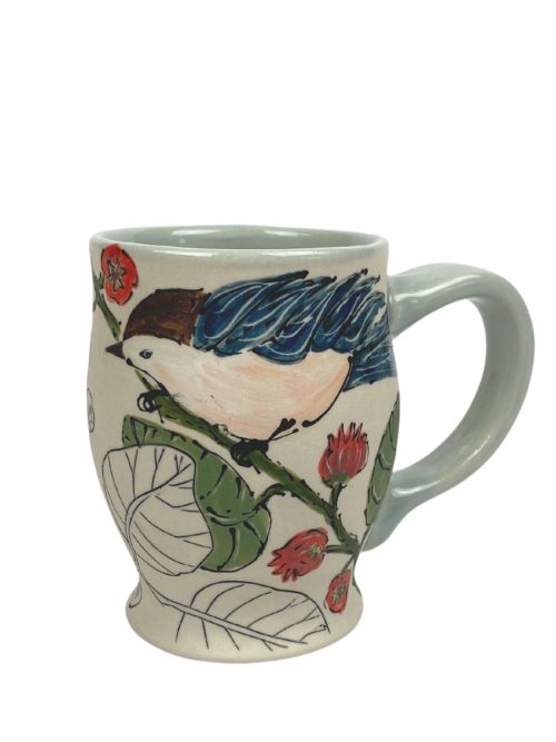 Porcelain irish coffee mug handmade by Rebekah Stickland.