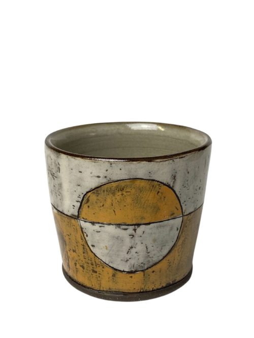 Ceramic rocks cup by Evelyn Ward.