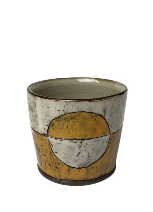 Ceramic rocks cup by Evelyn Ward.