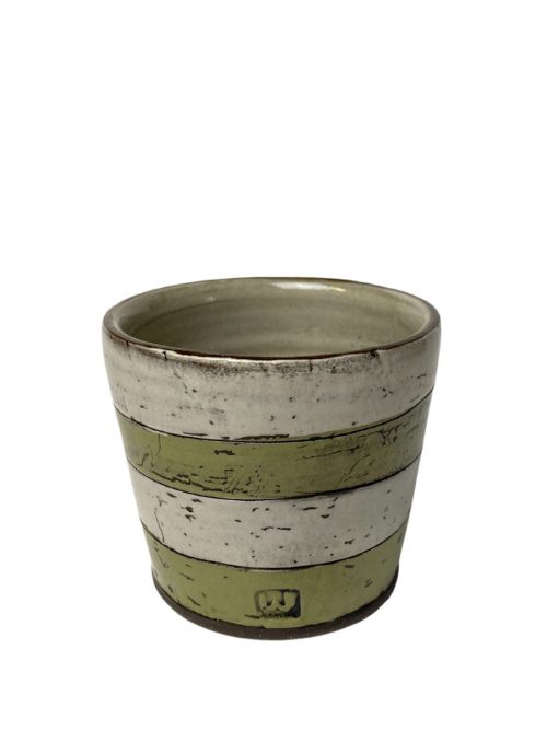 Handcrafted rocks cup by Evelyn Ward.