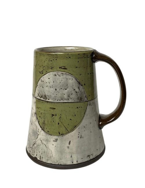 Stoneware stein handcrafted by North Carolina artist Evelyn Ward.