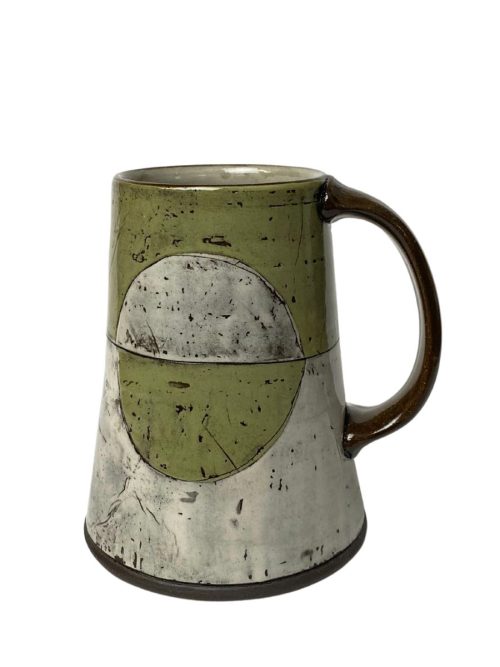 Stoneware stein handcrafted by North Carolina artist Evelyn Ward.